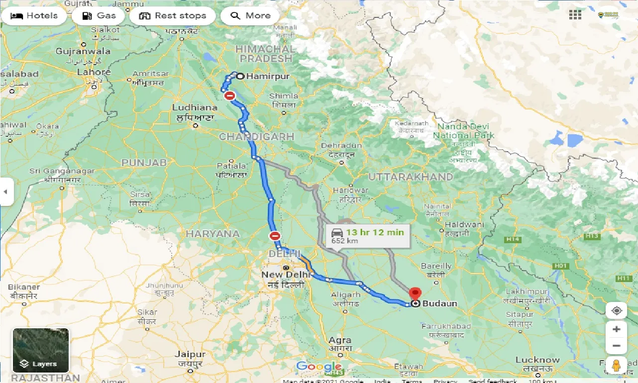 hamirpur-to-budaun-taxi