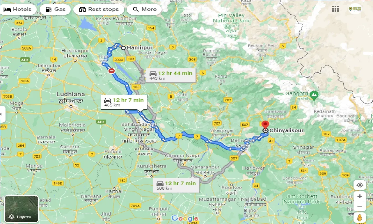 hamirpur-to-chinyalisour-taxi