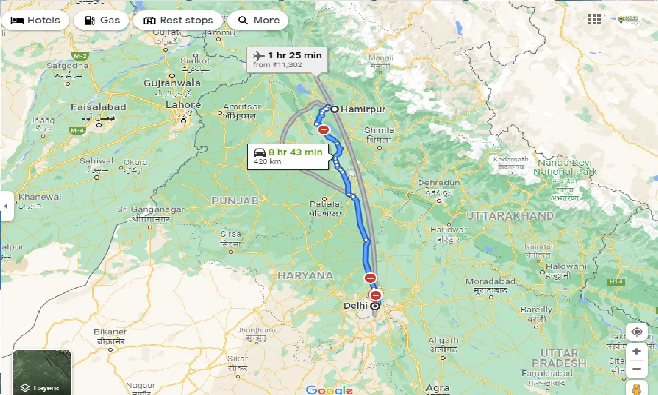 hamirpur-to-delhi-taxi