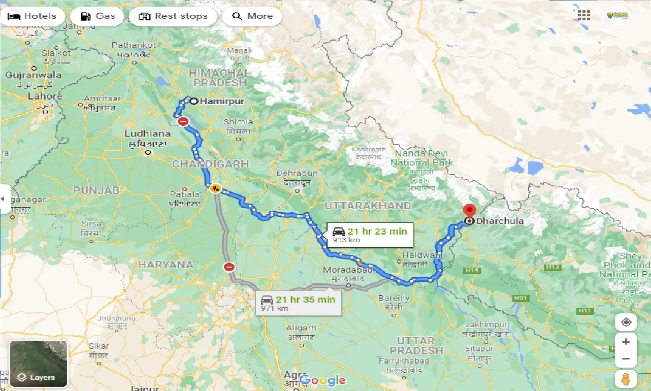 hamirpur-to-dharchula-taxi