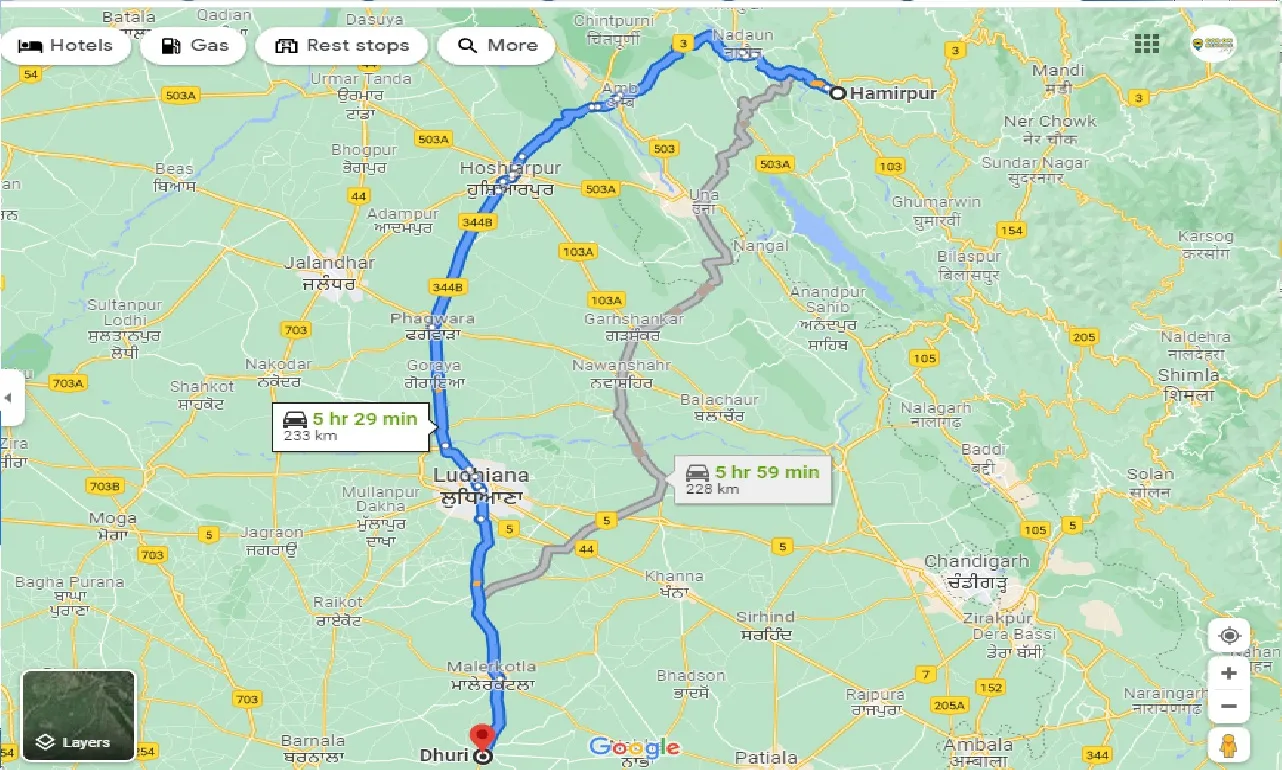 hamirpur-to-dhuri-taxi
