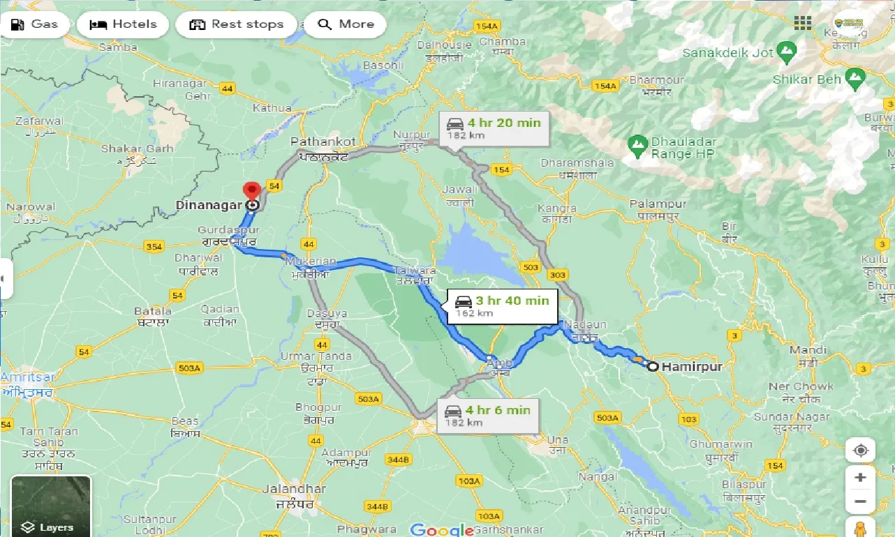 hamirpur-to-dinanagar-taxi