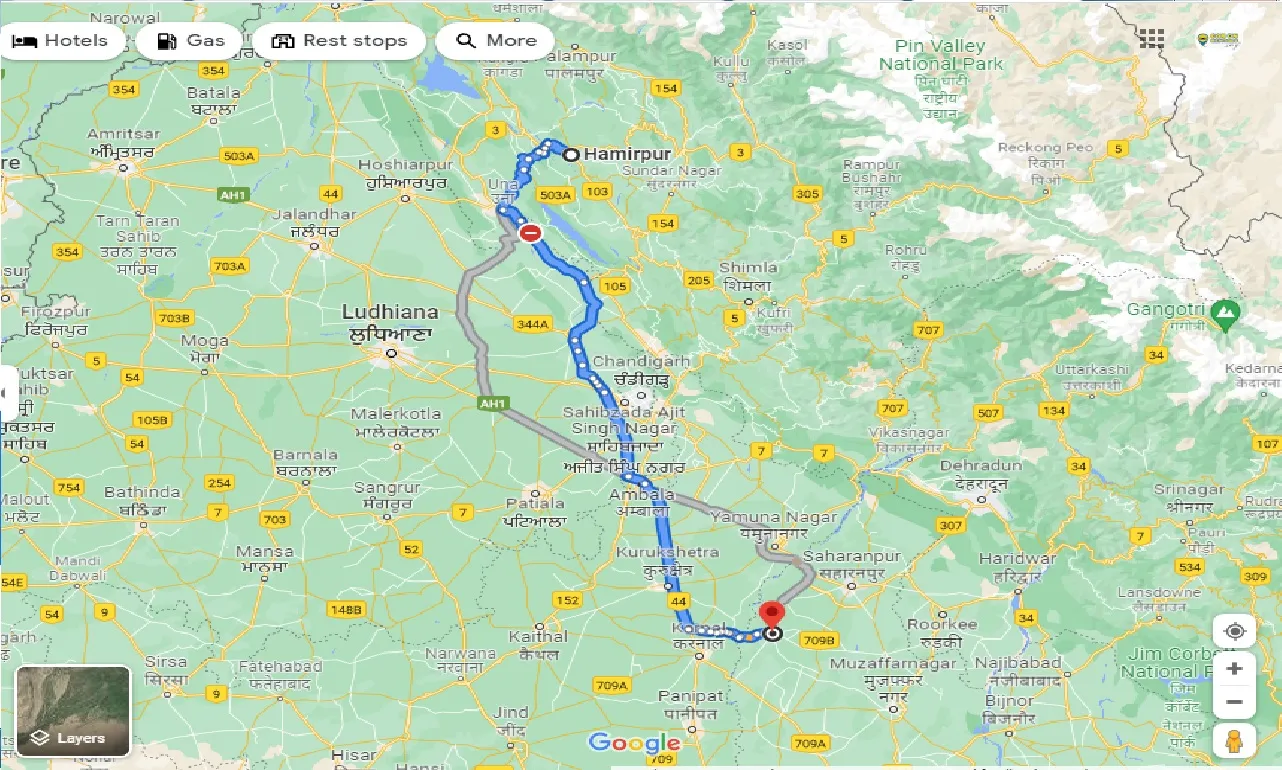 hamirpur-to-gangoh-taxi