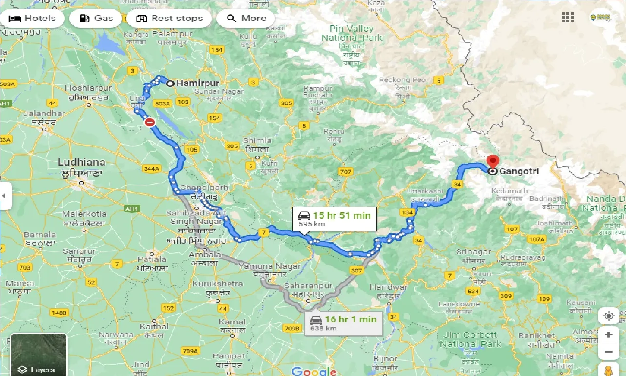 hamirpur-to-gangotri-one-way