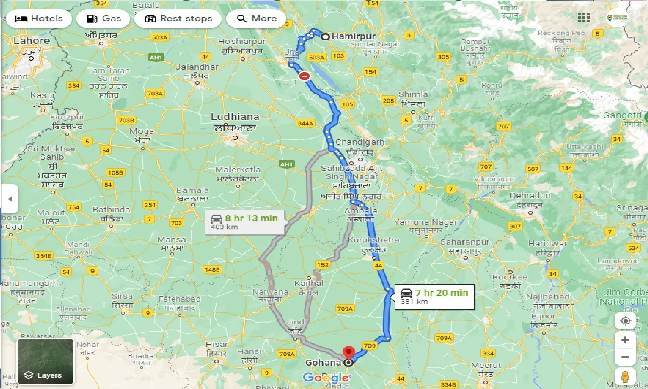 hamirpur-to-gohana-one-way