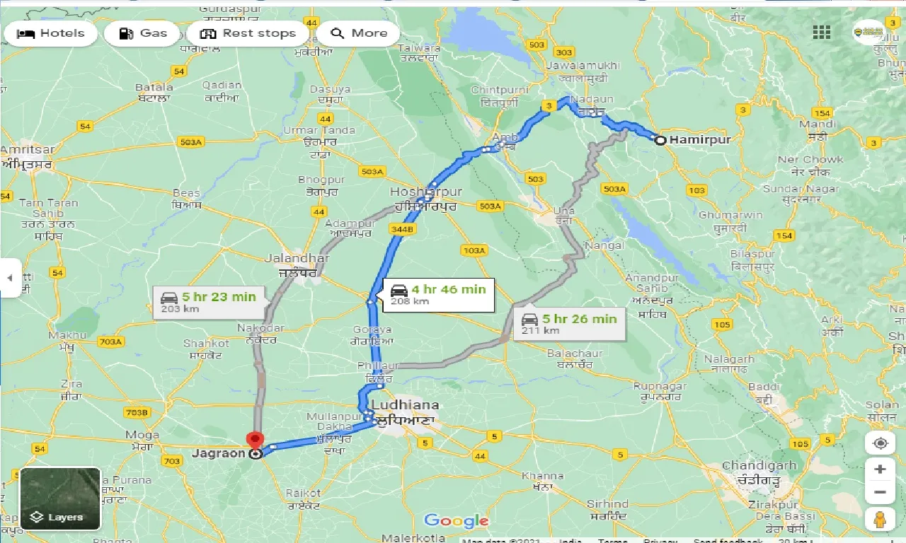 hamirpur-to-jagraon-one-way