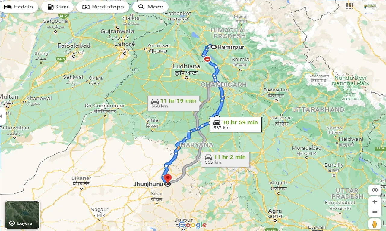 hamirpur-to-jhunjhunu-one-way