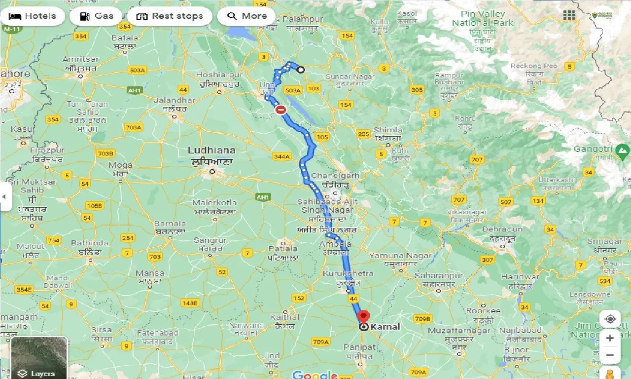 hamirpur-to-karnal-one-way