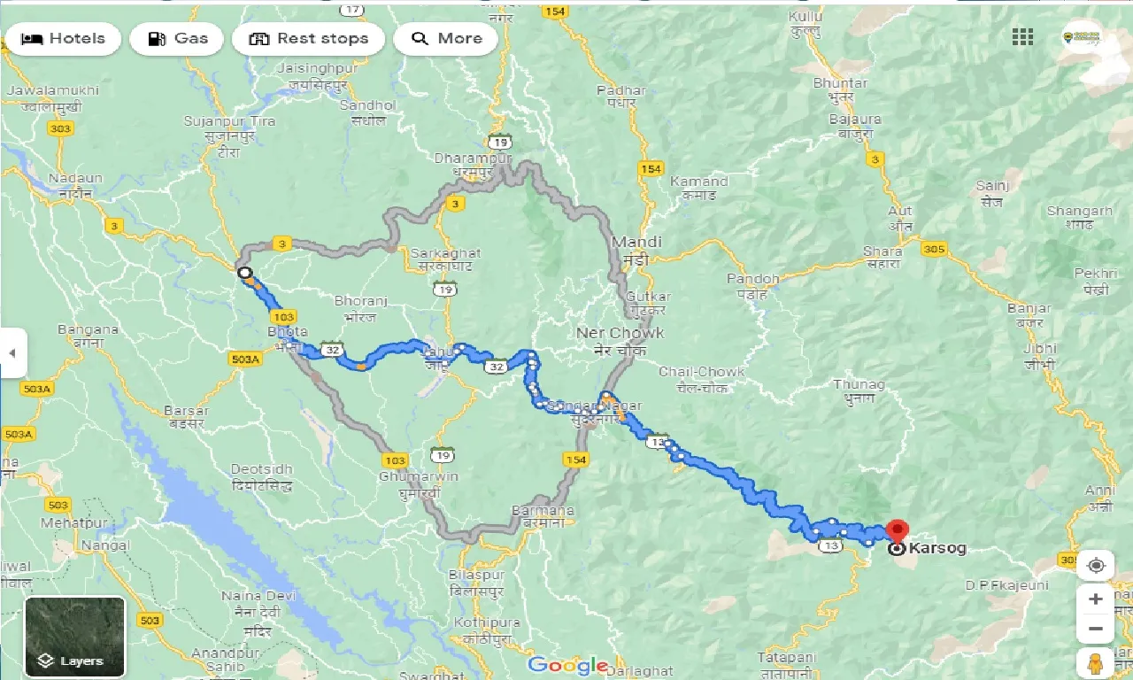 hamirpur-to-karsog-one-way