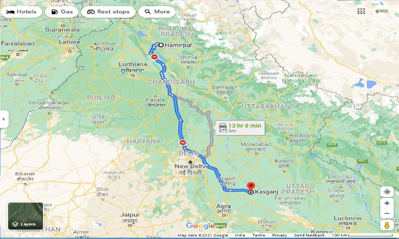 hamirpur-to-kasganj-taxi