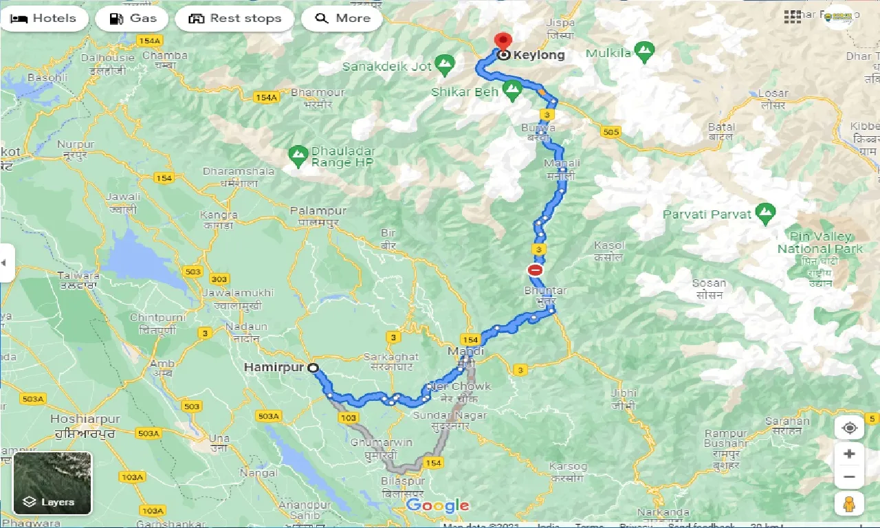 hamirpur-to-keylong-taxi