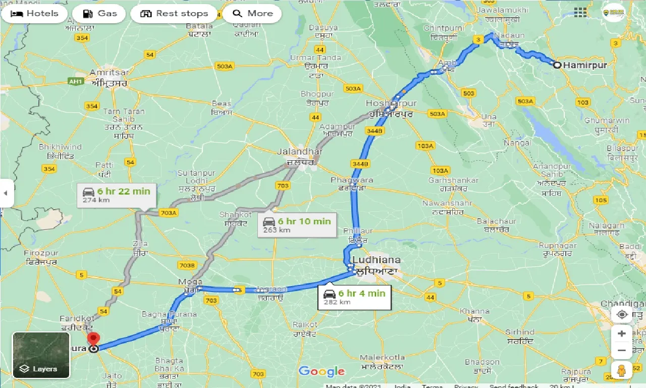 hamirpur-to-kot-kapura-one-way
