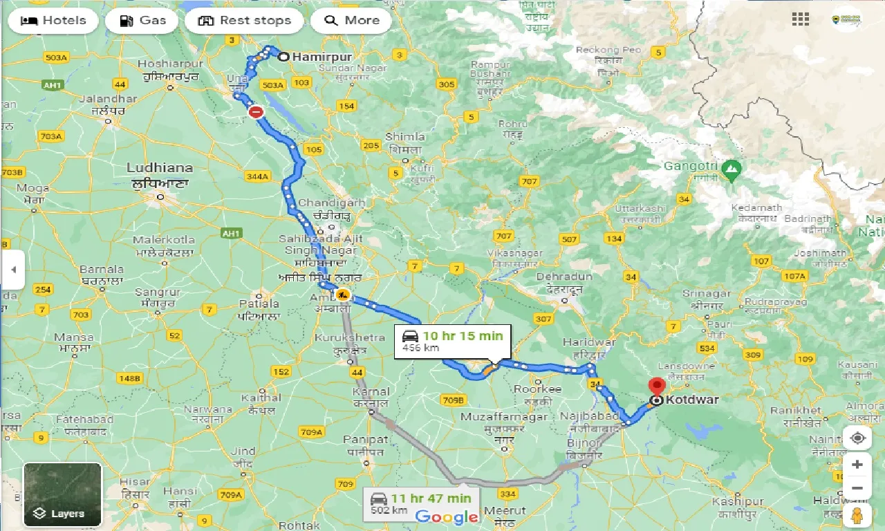 hamirpur-to-kotdwar-one-way