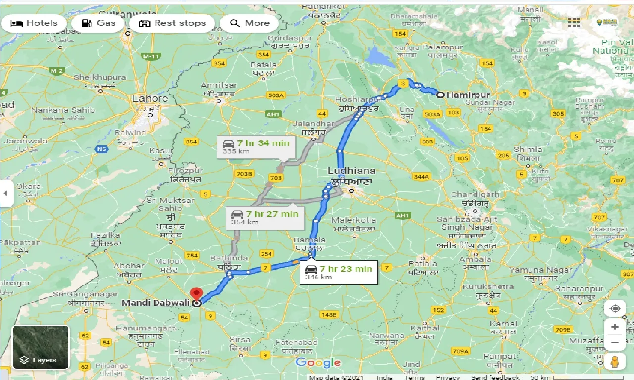 hamirpur-to-mandi-dabwali-one-way