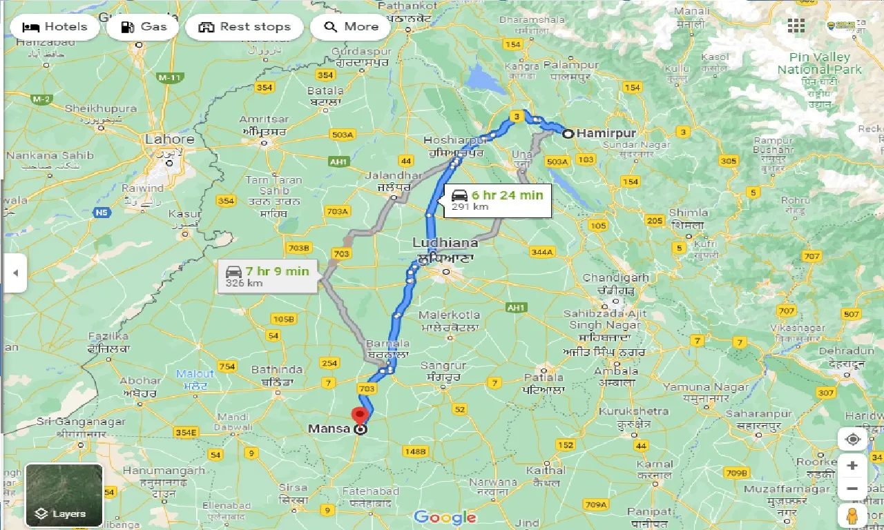 hamirpur-to-mansa-taxi