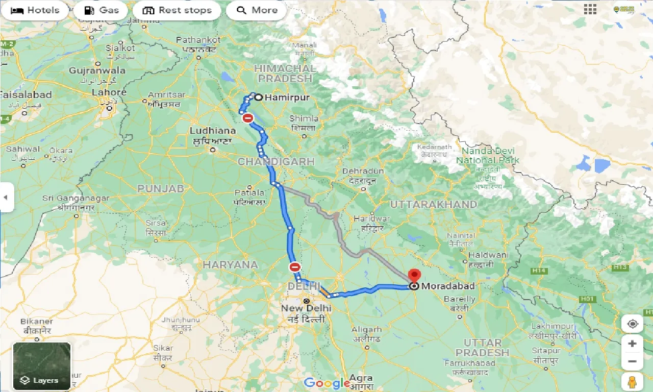 hamirpur-to-moradabad-taxi