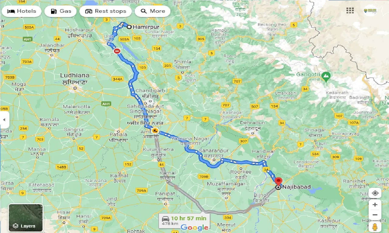 hamirpur-to-najibabad-one-way