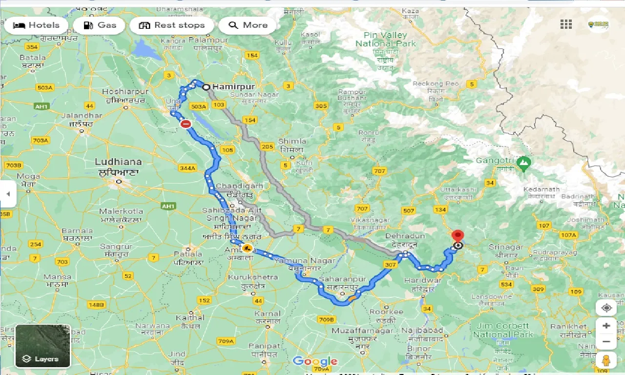 hamirpur-to-new-tehri-one-way