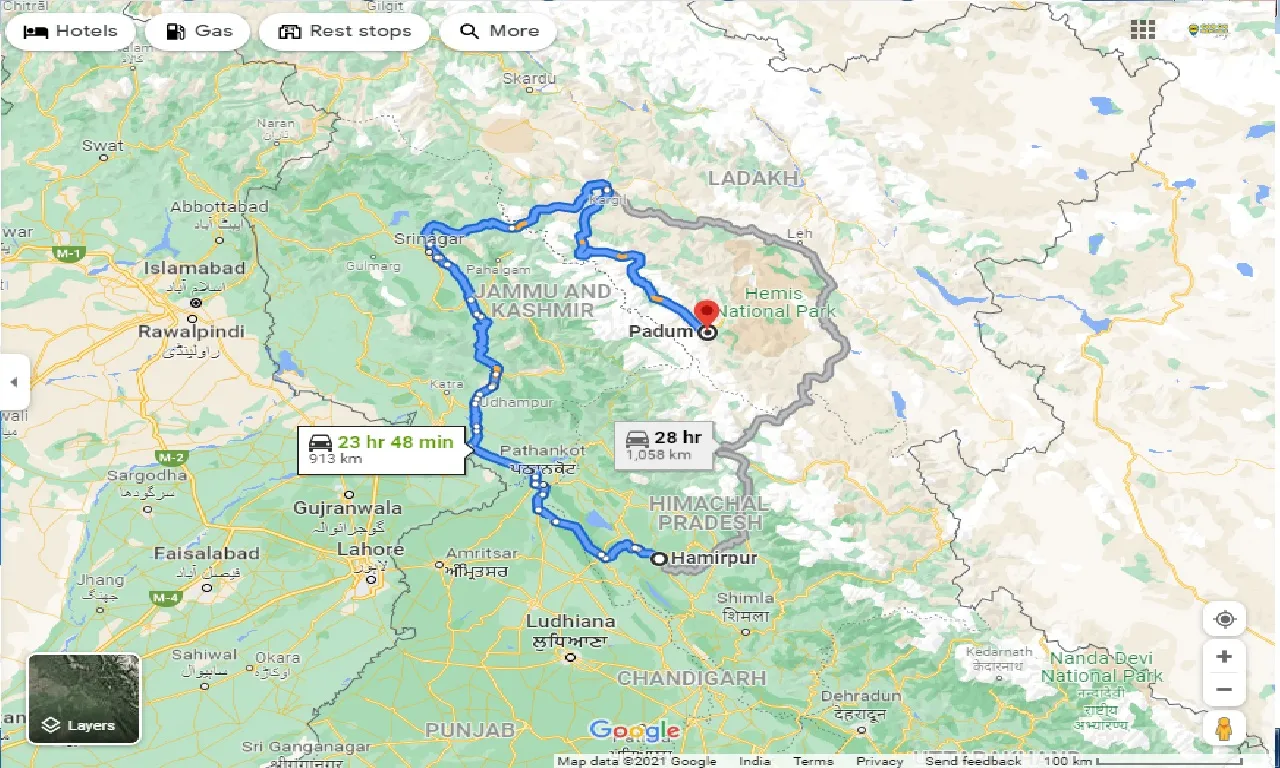hamirpur-to-padum-taxi