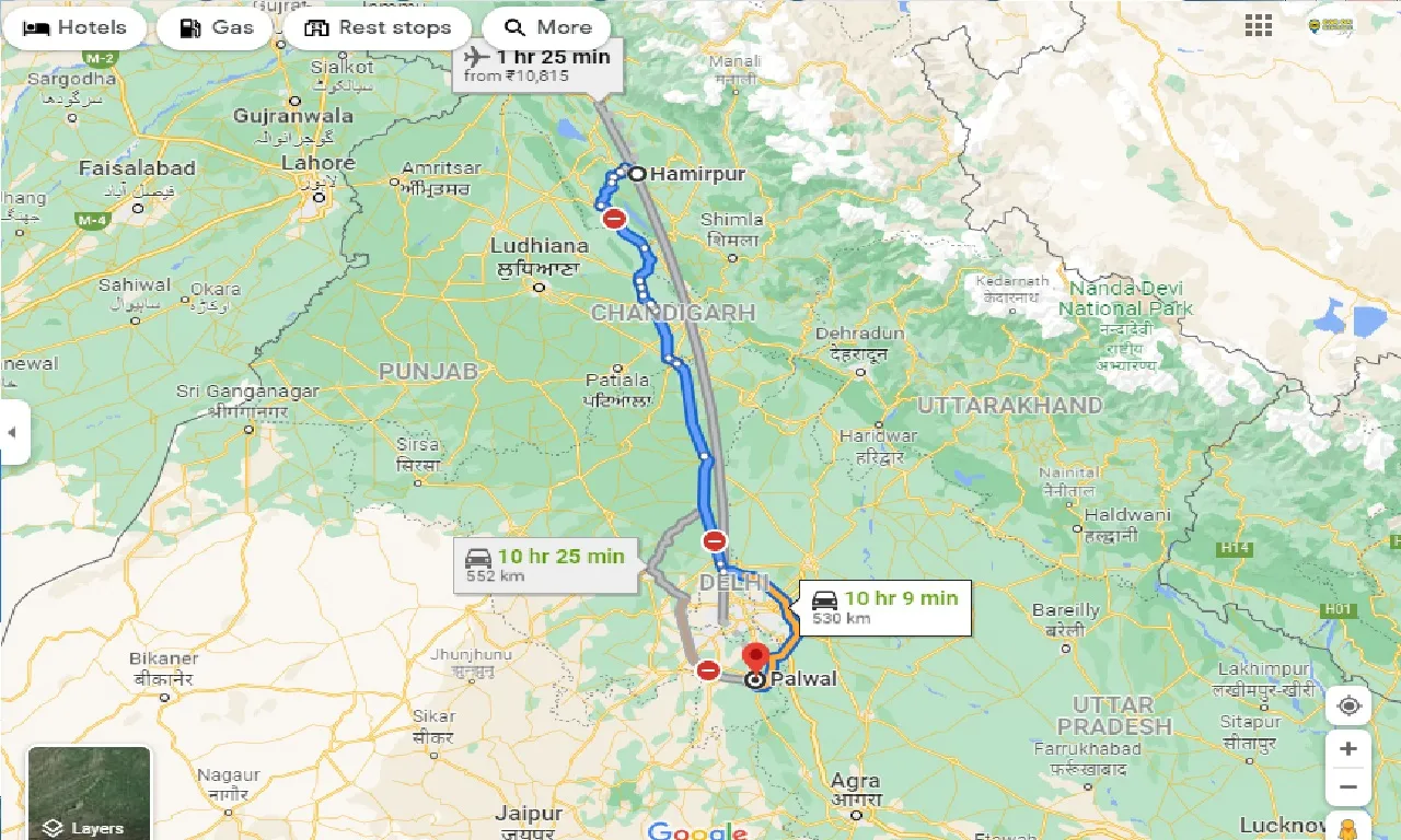 hamirpur-to-palwal-taxi
