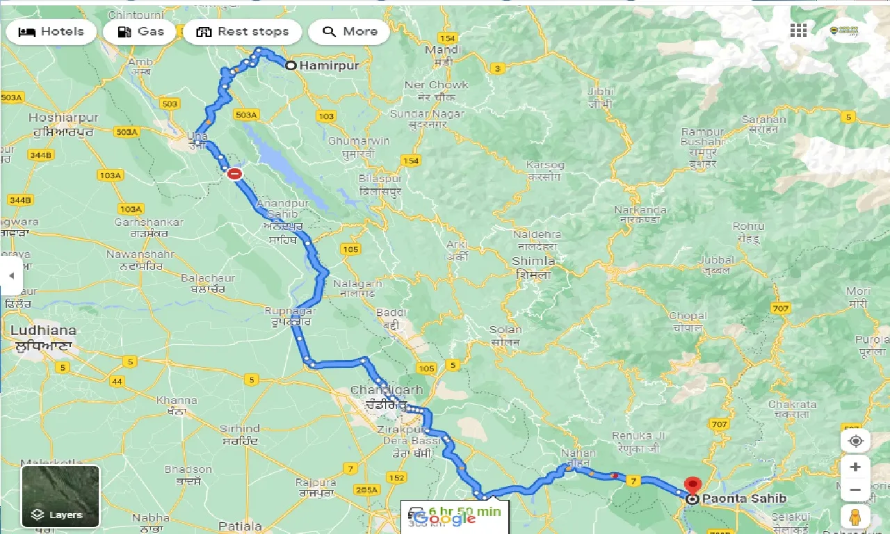 hamirpur-to-paonta-sahib-one-way
