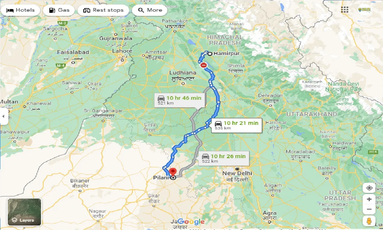 hamirpur-to-pilani-taxi