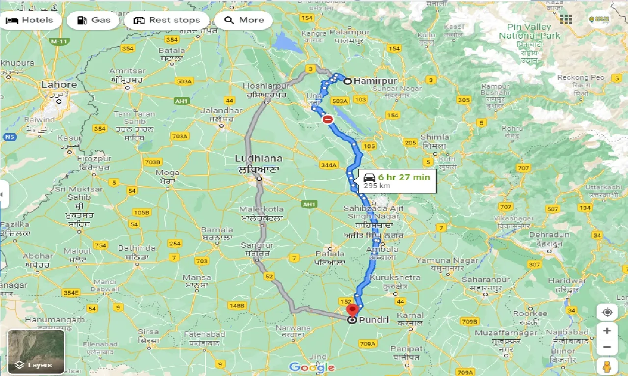 hamirpur-to-pundri-one-way