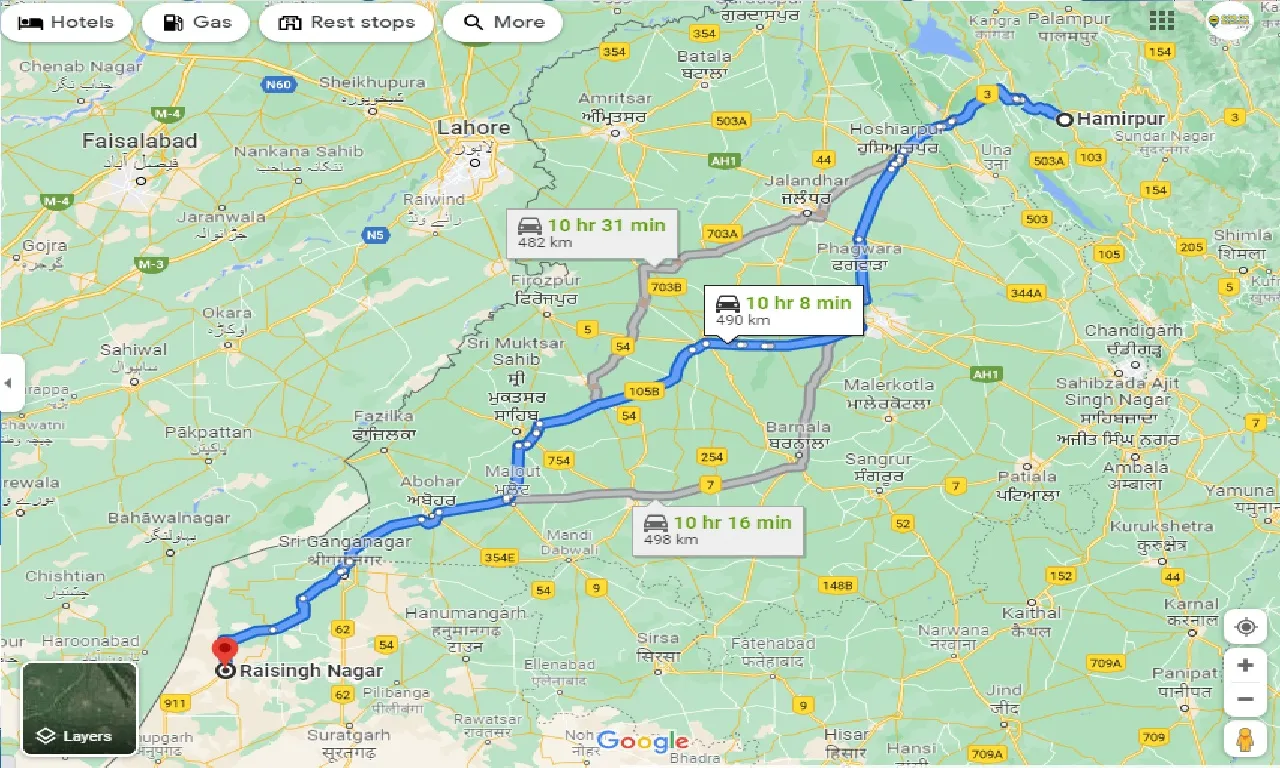 hamirpur-to-raisingh-nagar-taxi
