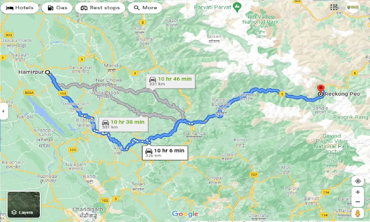 hamirpur-to-reckong-peo-one-way