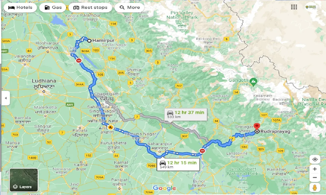 hamirpur-to-rudraprayag-taxi