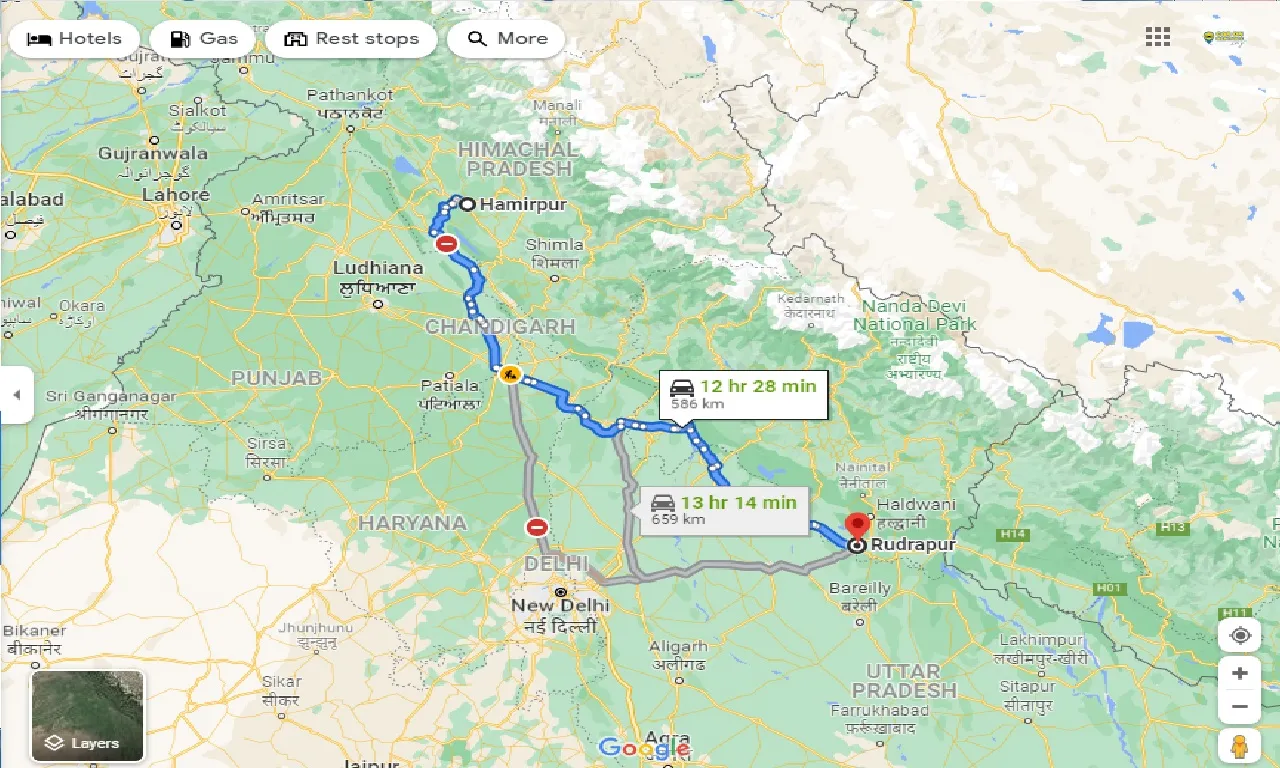 hamirpur-to-rudrapur-taxi