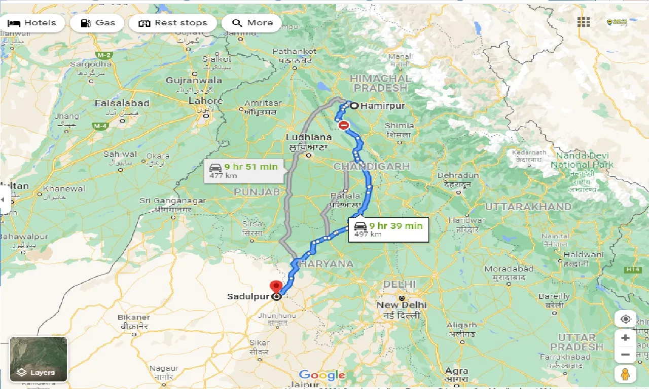 hamirpur-to-sadulpur-taxi
