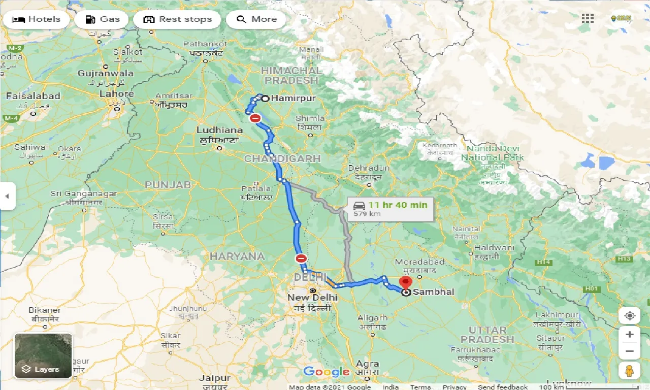 hamirpur-to-sambhal-taxi