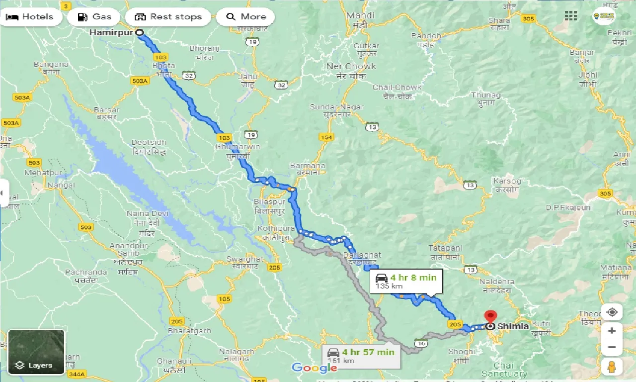 hamirpur-to-shimla-taxi