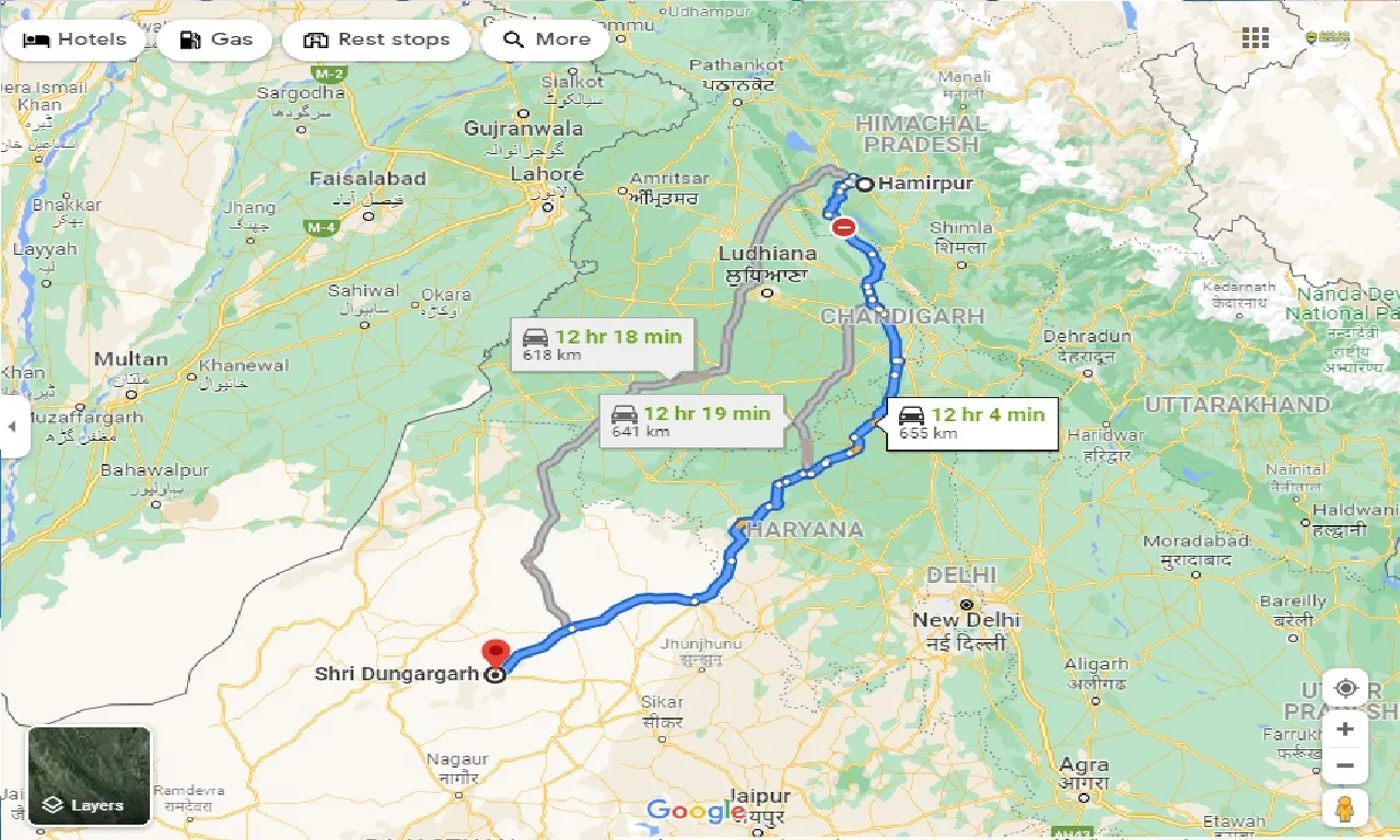 hamirpur-to-shri-dungargarh-one-way