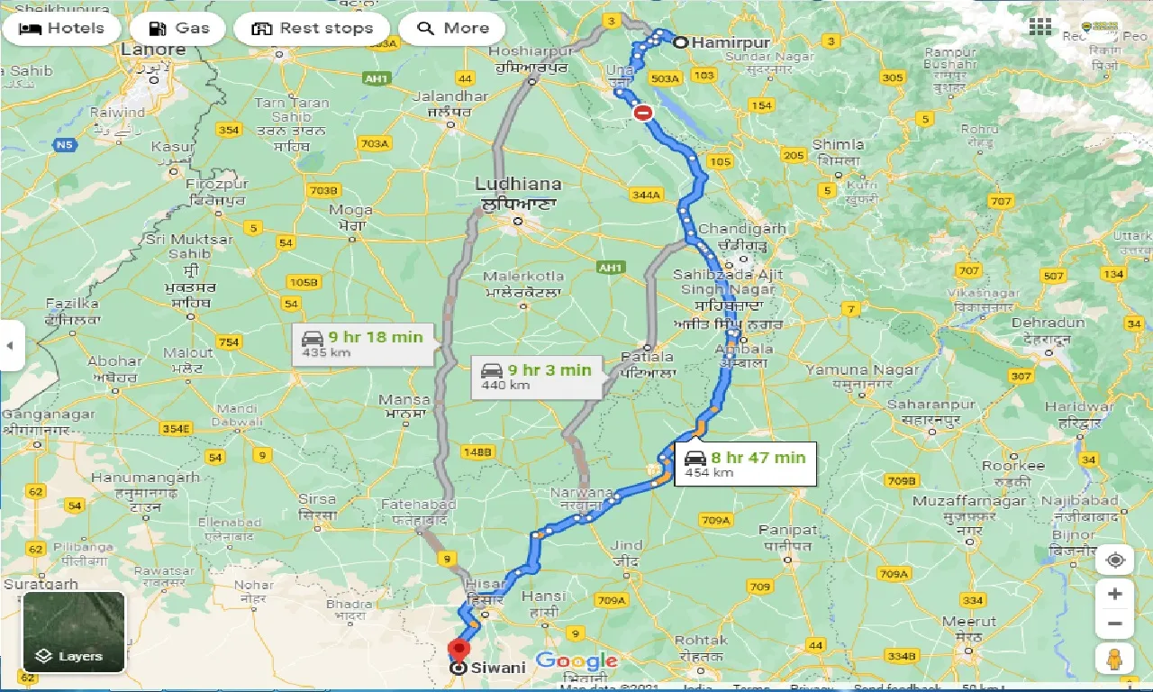 hamirpur-to-siwani-one-way