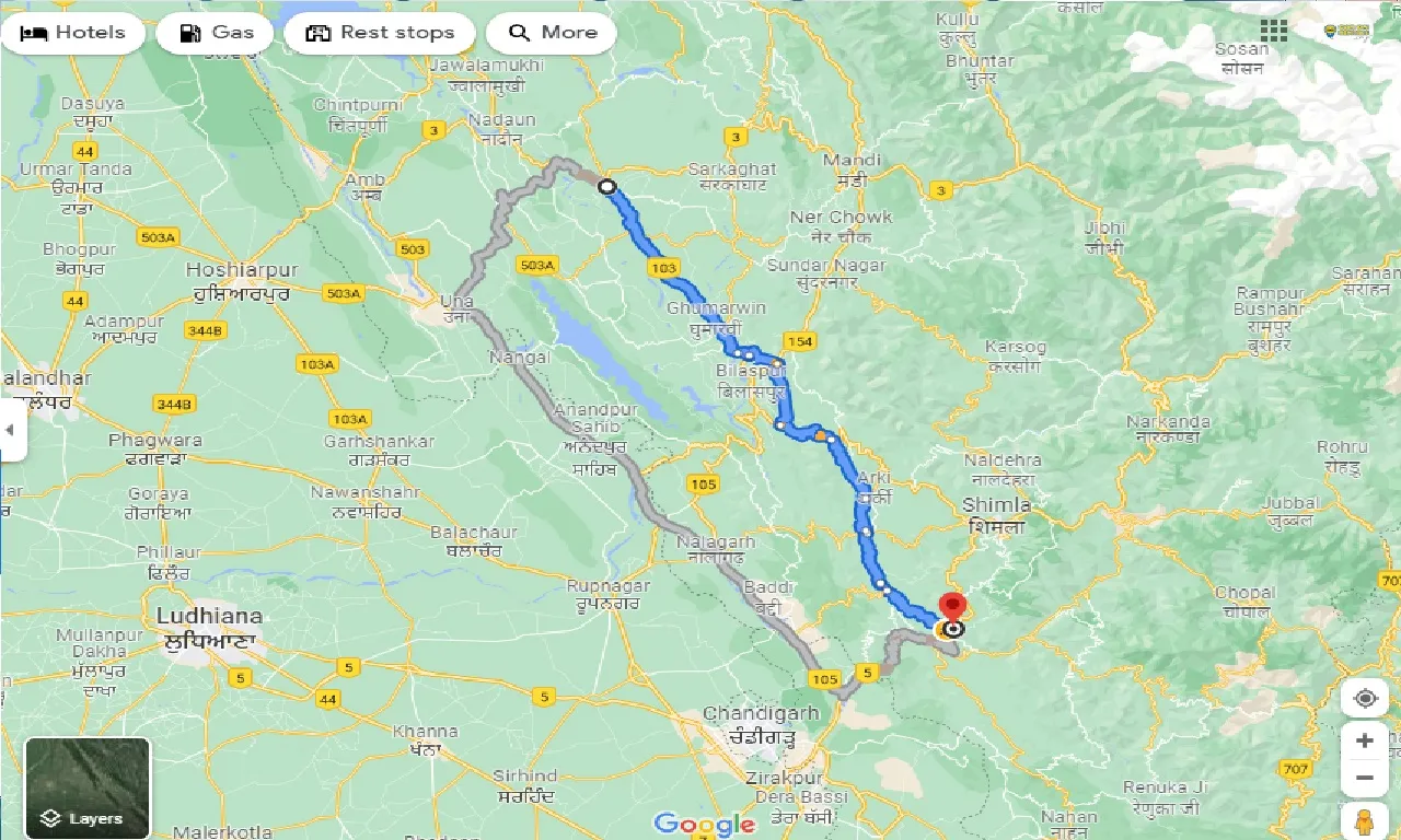 hamirpur-to-solan-one-way