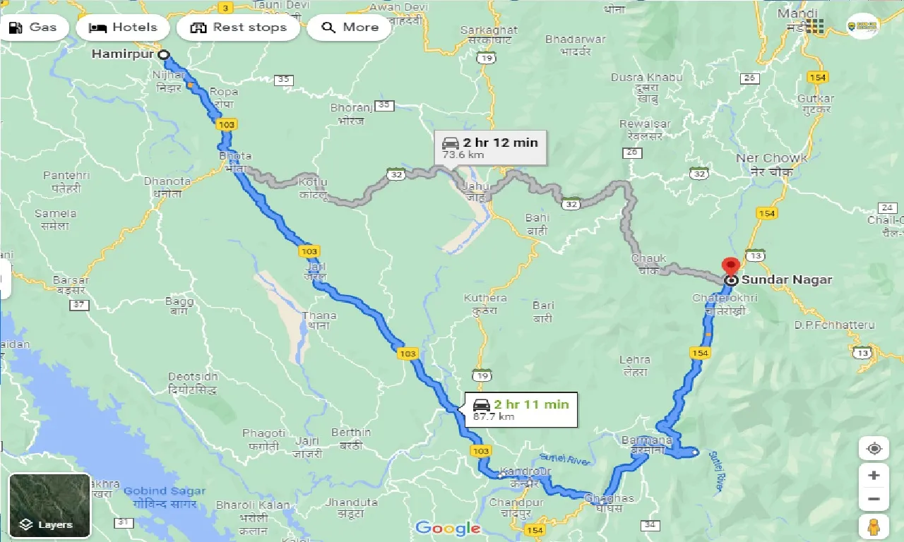 hamirpur-to-sunder-nagar-one-way