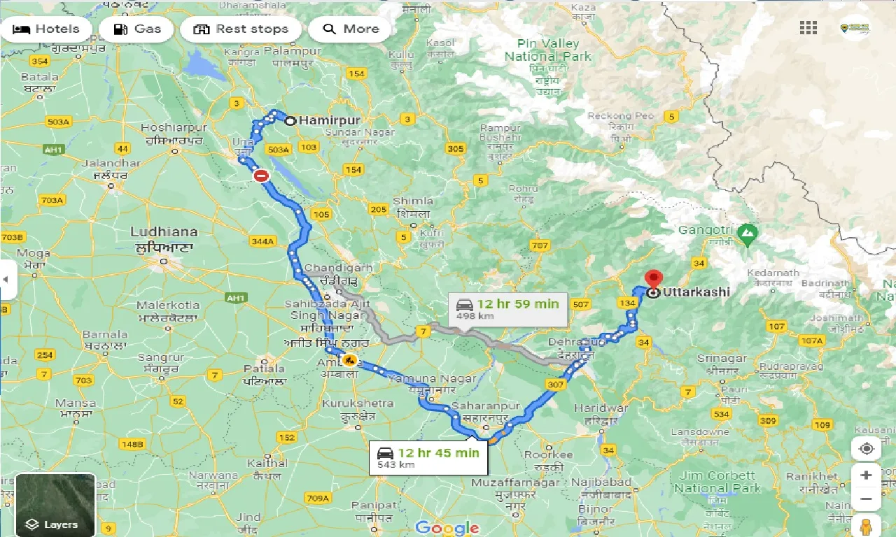 hamirpur-to-uttarkashi-taxi