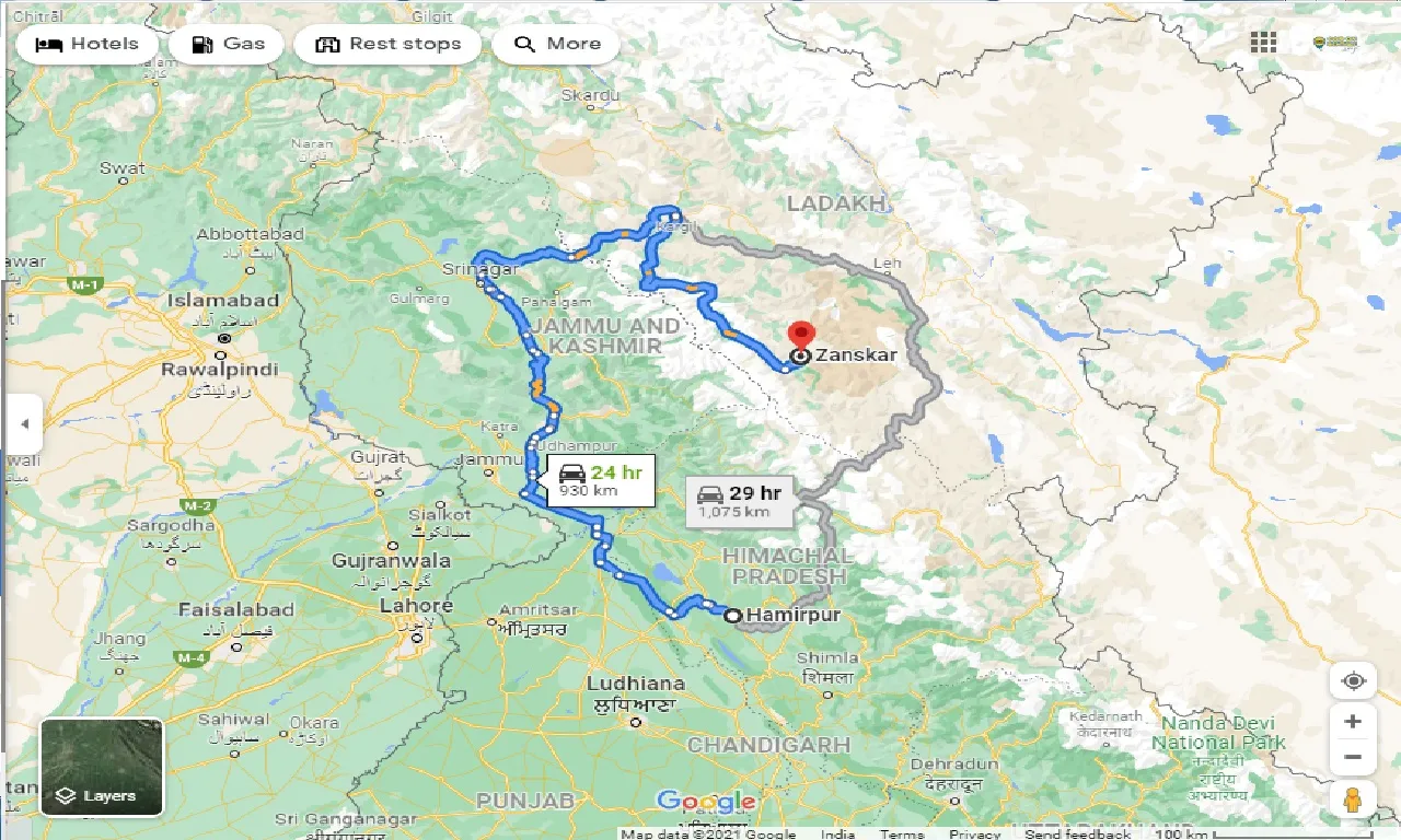 hamirpur-to-zanskar-taxi