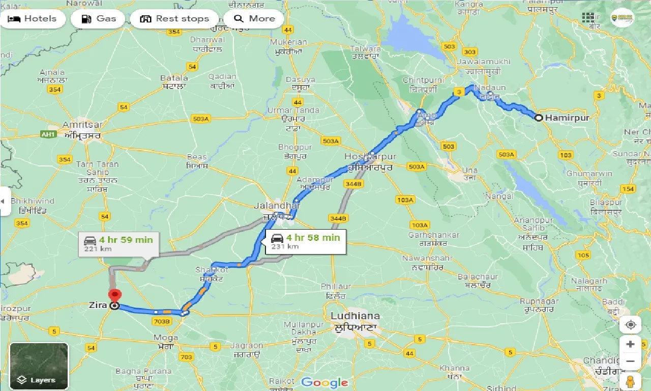 hamirpur-to-zira-one-way
