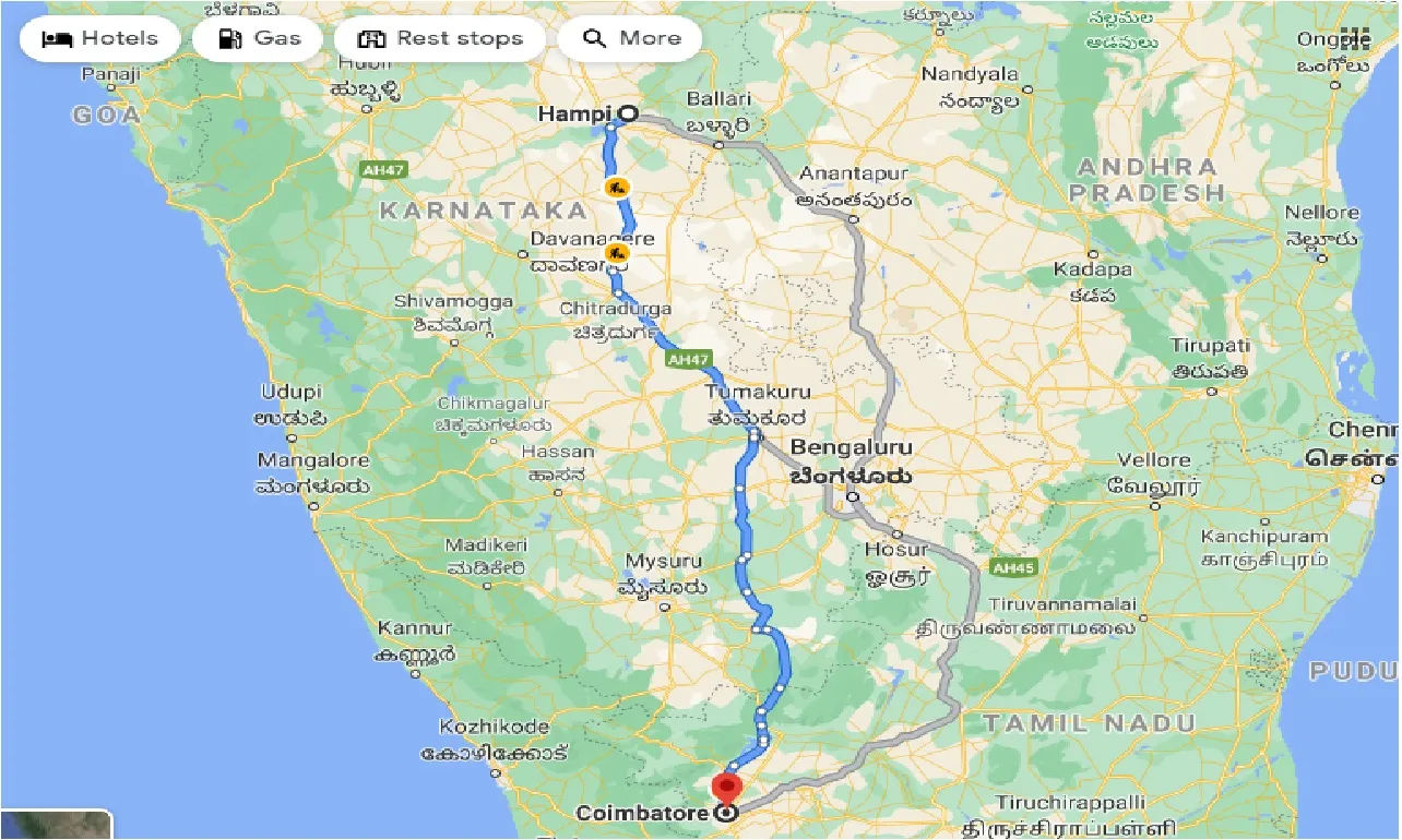 hampi-to-coimbatore-one-way