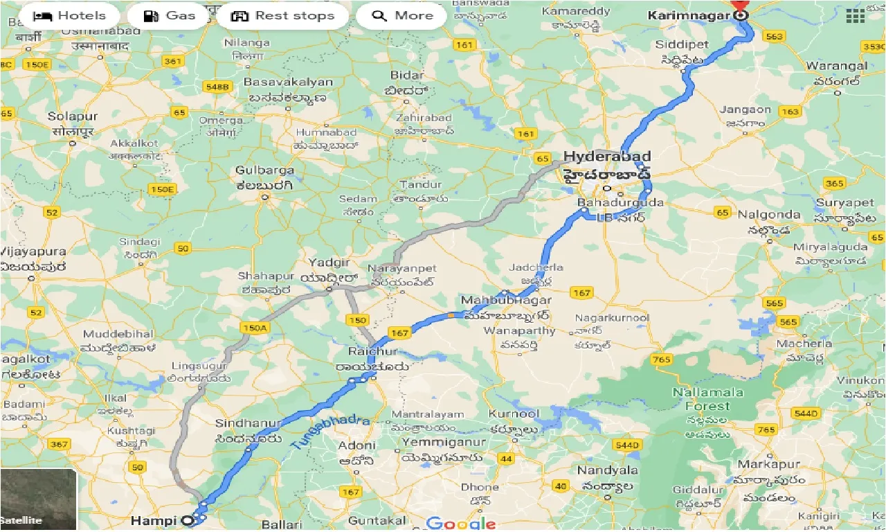 hampi-to-karimnagar-one-way