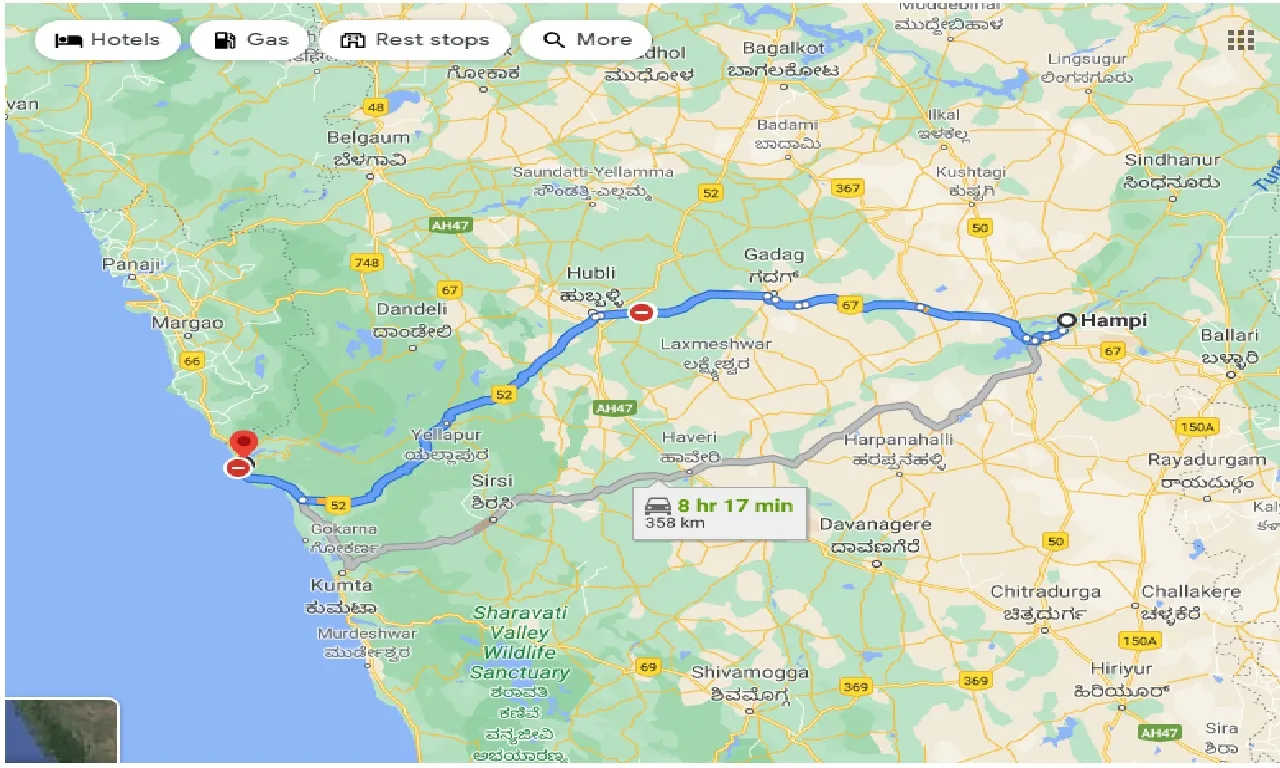 hampi-to-karwar-one-way