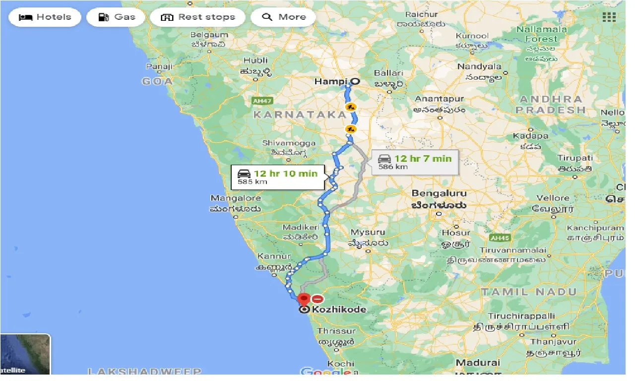 hampi-to-kozhikode-taxi