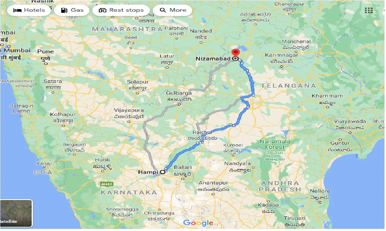 hampi-to-nizamabad-taxi