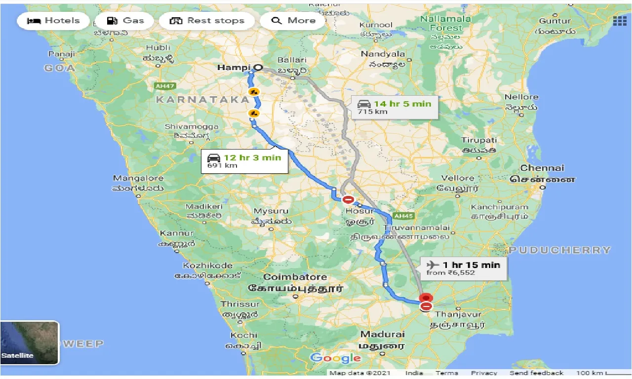 hampi-to-tiruchirappalli-taxi