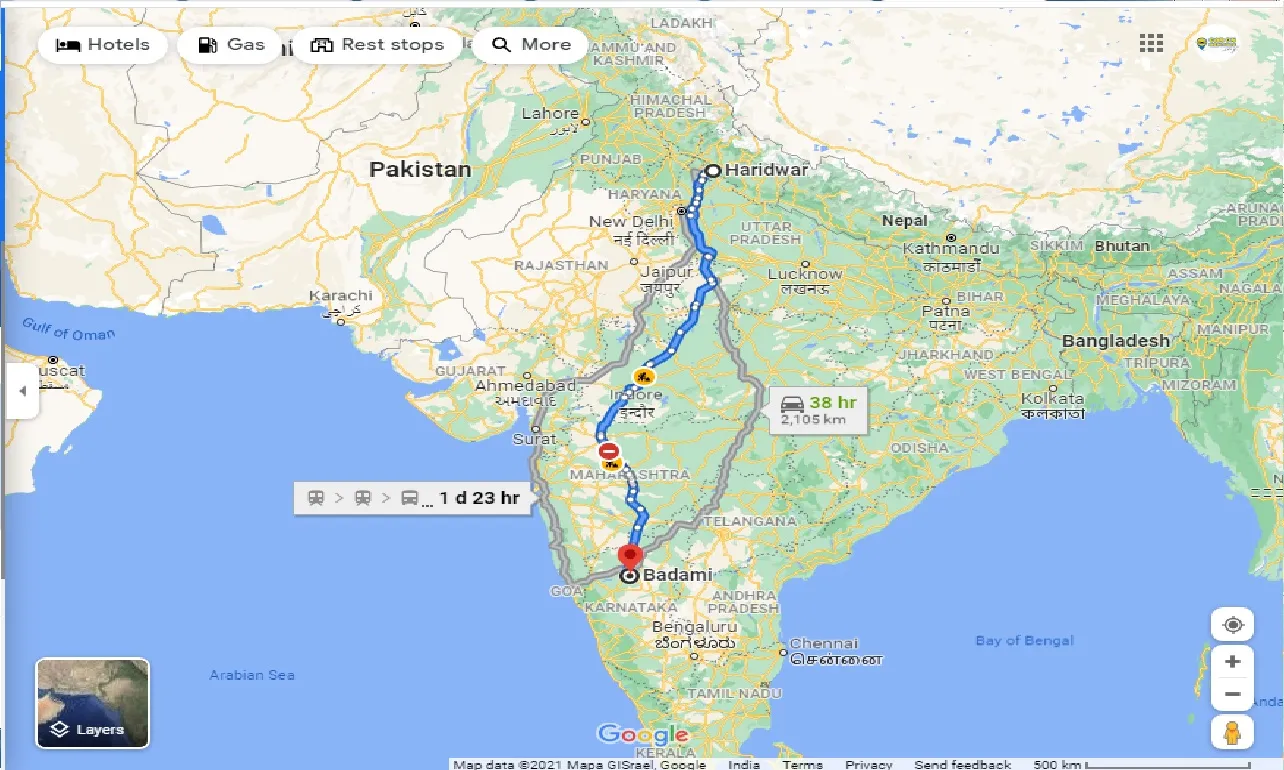 haridwar-to-badami-one-way