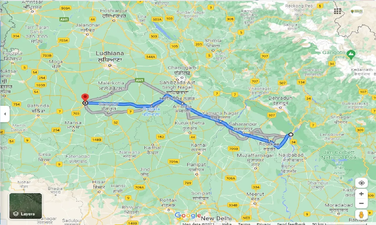 haridwar-to-barnala-one-way