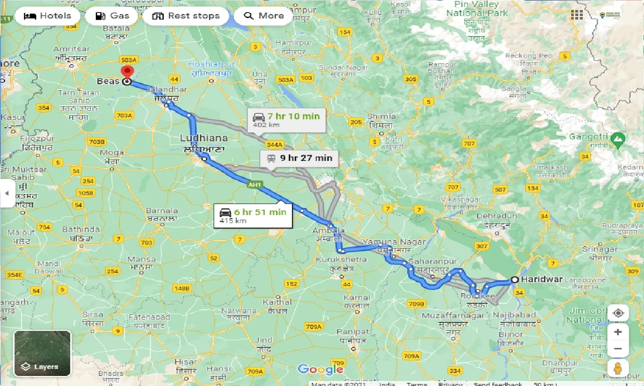haridwar-to-beas-one-way
